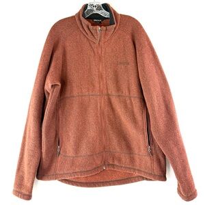 Marmot Men's Burnt Orange or Rust Brown Full-Zip Wool Blend Jacket